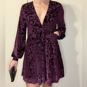 Free people purple velvet dress